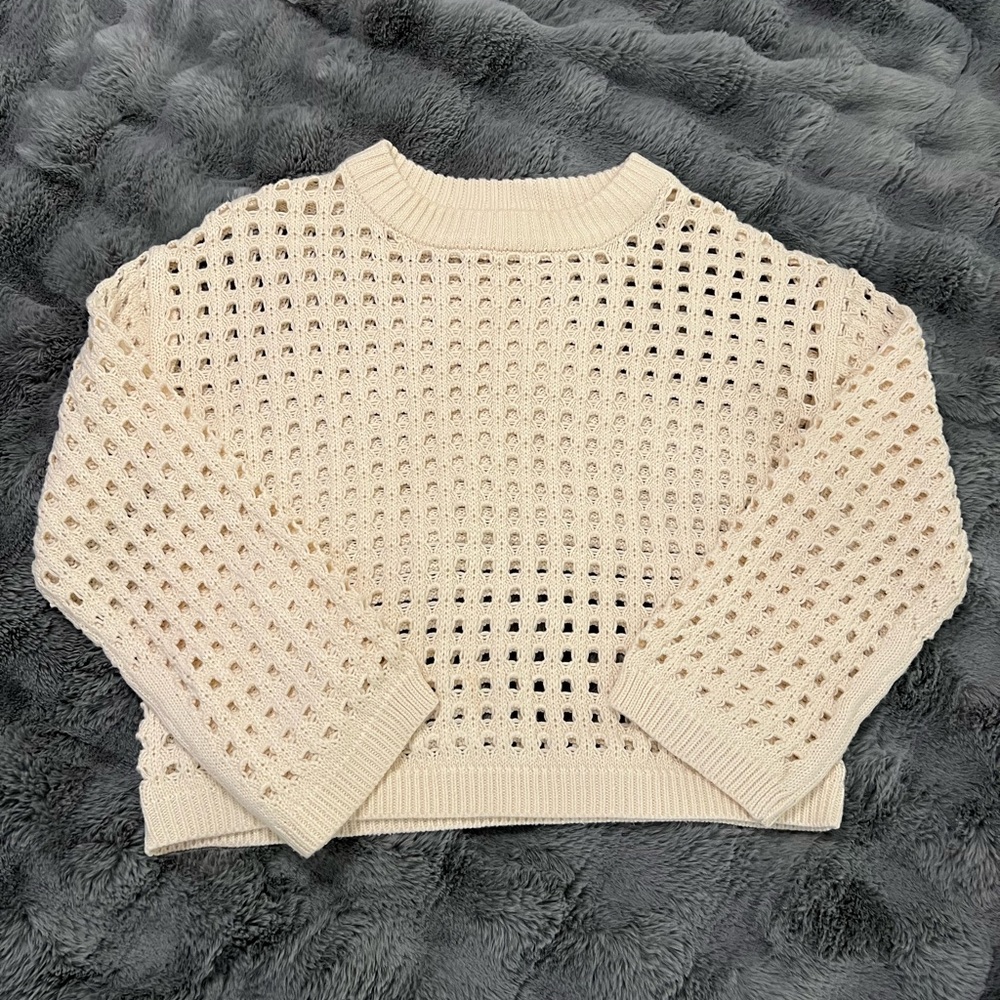 Zebra Cream Women's Knit Sweater